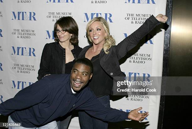 Tina Fey, Tracy Morgan and Jane Krakowski during The Museum of Television and Radio Presents an Evening with "30 Rock" at The Museum of Television...