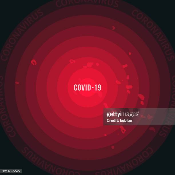marshallinseln karte mit der verbreitung von covid-19. coronavirus-ausbruch - majuro stock-grafiken, -clipart, -cartoons und -symbole