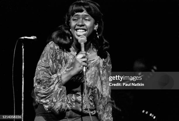 American Soul & R&B singer Betty Wright performs onstage at the Uptown Theater, Chicago, Illinois, November 14, 1979.