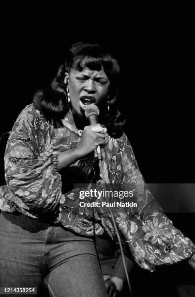 American Soul & R&B singer Betty Wright performs onstage at the Uptown Theater, Chicago, Illinois, November 14, 1979.