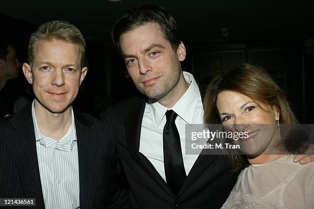 Jon Feltheimer, Justin Kirk and Sandra Stern during Showtime and Lionsgate Pre-Golden Globe Celebration at The Sunset Tower Hotel in West Hollywood,...
