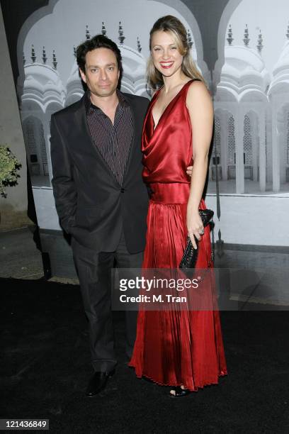Chris Kattan and Sunshine Tutt during Giorgio Armani Celebrates 2007 Oscars with Exclusive Prive Show at Green Acres Estates in Beverly Hills,...
