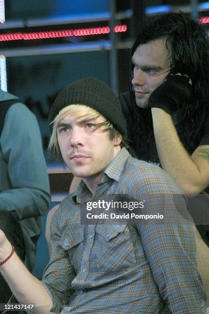 Quinn Allman and Bert McCracken of The Used during The Used Visits Fuse's "Daily Download" - October 1, 2004 at Fuse Studios in New York City, New...