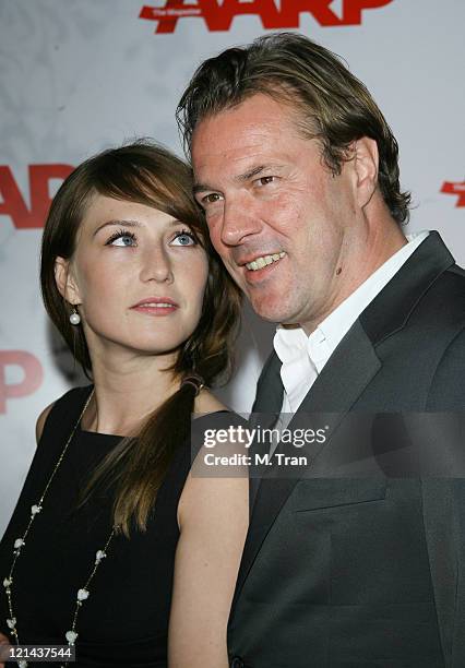 Carice van Houten and Sebastian Koch during AARP The Magazine Toasts 2007 "Movies For Grownups Awards" Winners at Hotel Bel-Air in Los Angeles,...