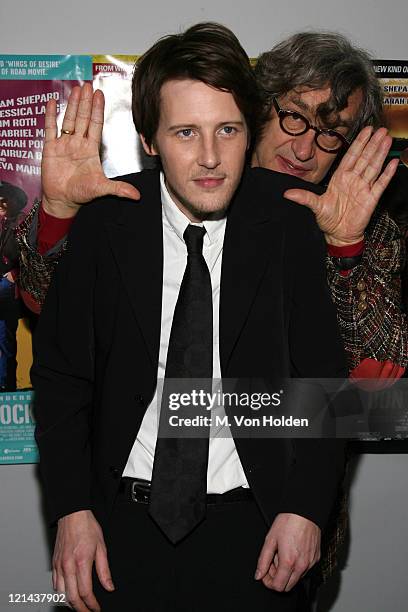 Gabriel Mann and Wim Wenders during "Don't Come Knocking" New York - Inside arrivals at DGA Theater in New York, NY, United States.