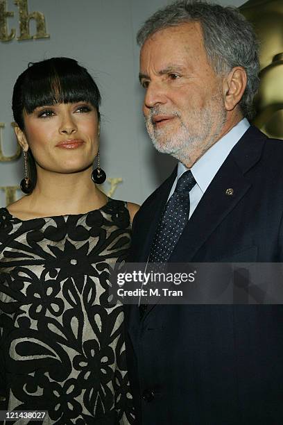 Salma Hayek and Sid Ganis, President of The Academy of Motion Picture Arts and Sciences