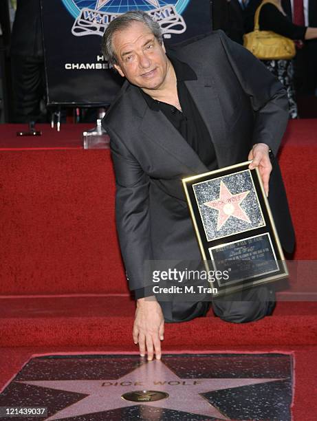Dick Wolf during Dick Wolf Celebrates 700th Episode of "Law & Order" with a Star on the Hollywood Walk of Fame at 7040 Hollywood Boulevard in...