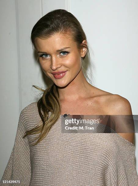 Joanna Krupa backstage at Joey Teirney Fall 2007 during Mercedes-Benz Fall 2007 L.A. Fashion Week at Smashbox Studios - Joey Tierney - Backstage and...