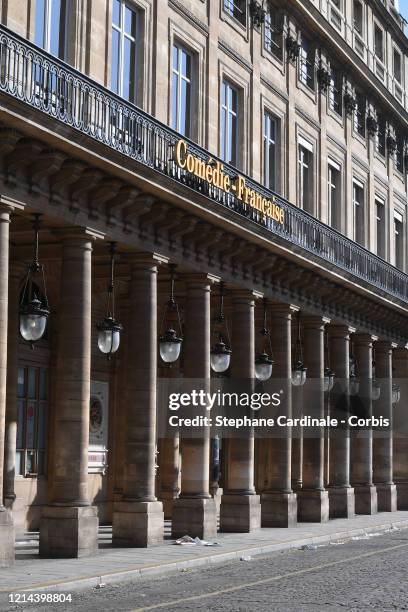 View of the Comedie Francaise on March 23, 2020 in Paris, France. The country has introduced fines for people caught violating its nationwide...