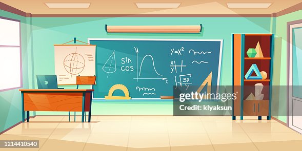 Inside Math Classroom Classroom For Mathematics Learning High-Res Vector Graphic - Getty Images