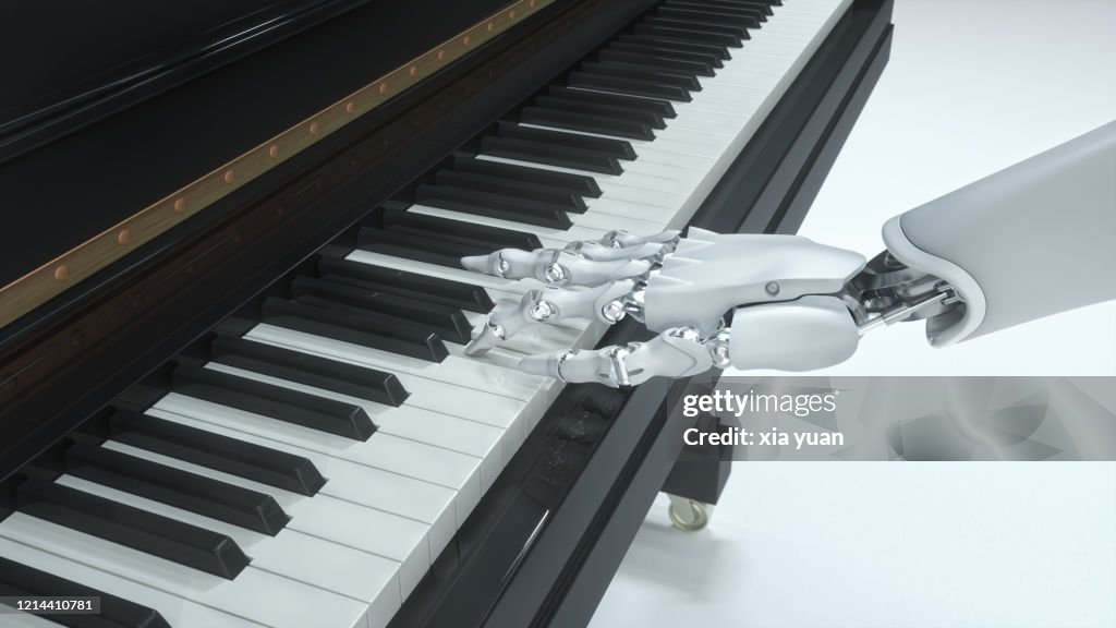 Robot playing piano