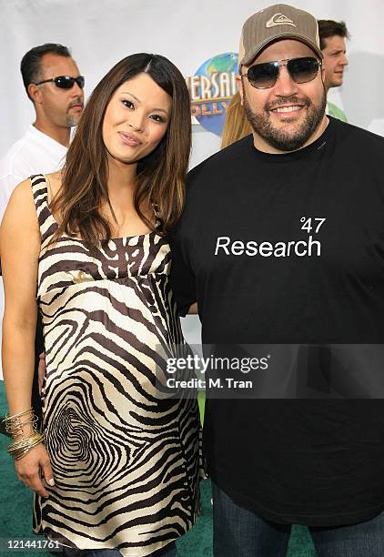 Kevin James and Steffiana De La Cruz during "Evan Almighty" World Premiere Presented by Universal Pictures at Universal Citywalk in Universal City,...