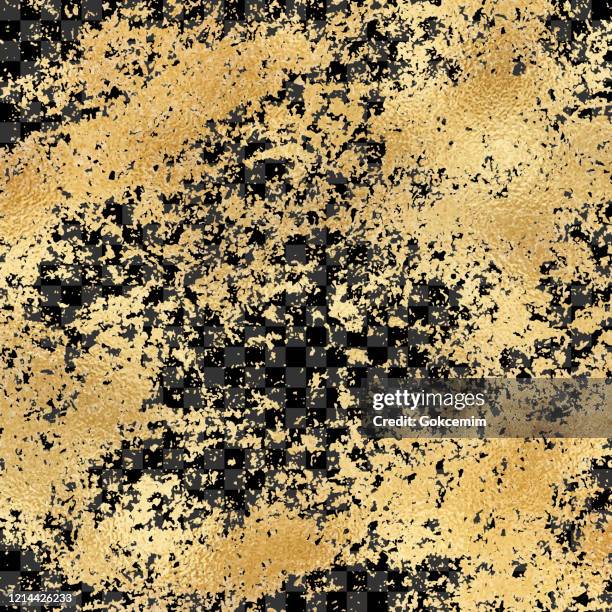 gold foil grunge texture background. abstract vector pattern. metallic golden texture for cards, party invitation, packaging, surface design. - brass background stock illustrations