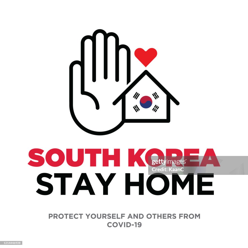 South Korea Concept, COVID-19 outbreak influenza as dangerous flu strain cases as a pandemic concept banner flat style illustration stock illustration stock illustration