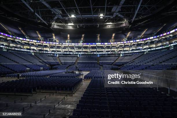 View of the empty O2 Arena on 2 December, 2018 in London, England.