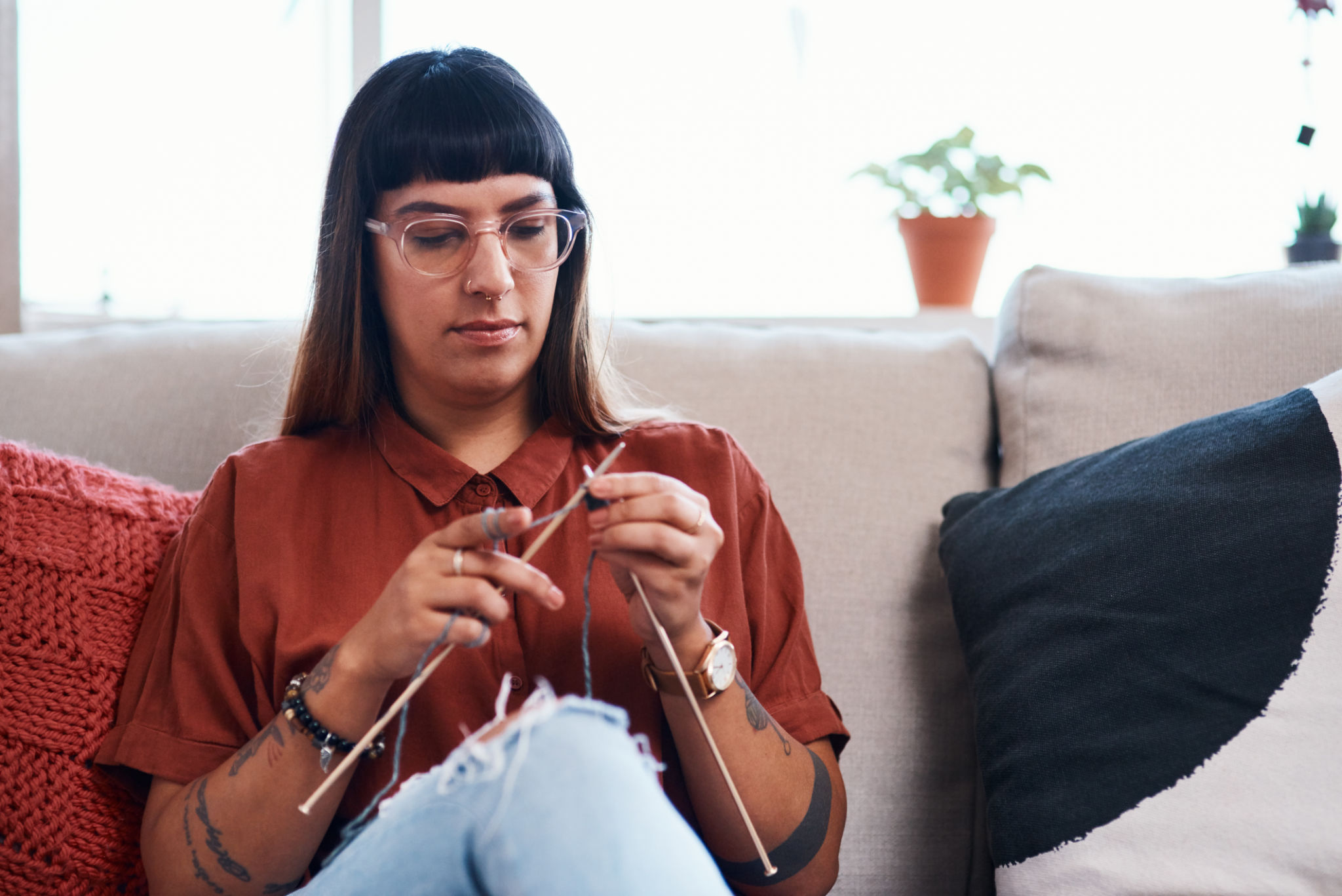 young people needlework