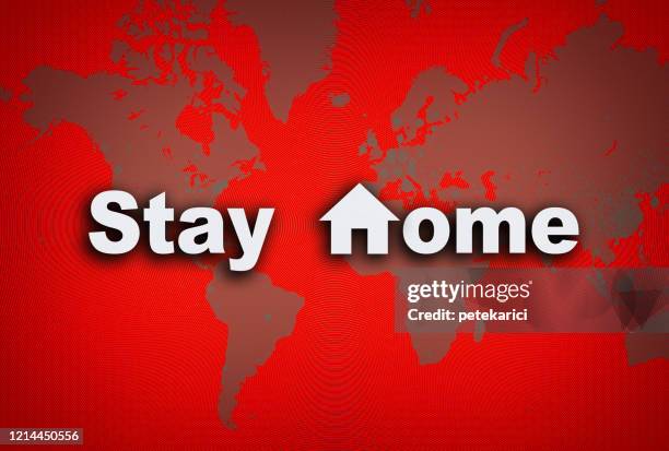 world map- coronavirus (covid-19) - old stop sign white background stock illustrations