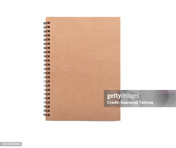 notepad isolated on white background - cuaderno de apuntes fotografías e imágenes de stock