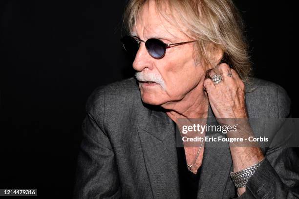 Singer Christophe poses during a portrait session in Paris, France on .