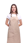 Young woman in apron portrait