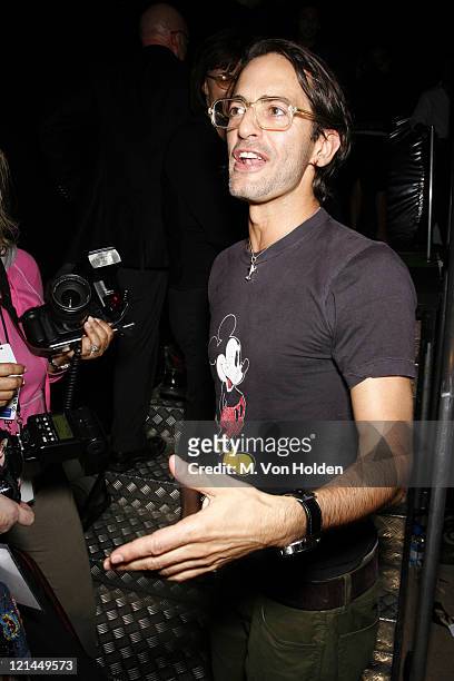 Marc Jacobs during Olympus Fashion Week Spring 2007 - Marc Jacobs - Backstage and Front Row at New York State Armory in New York, NY, United States.