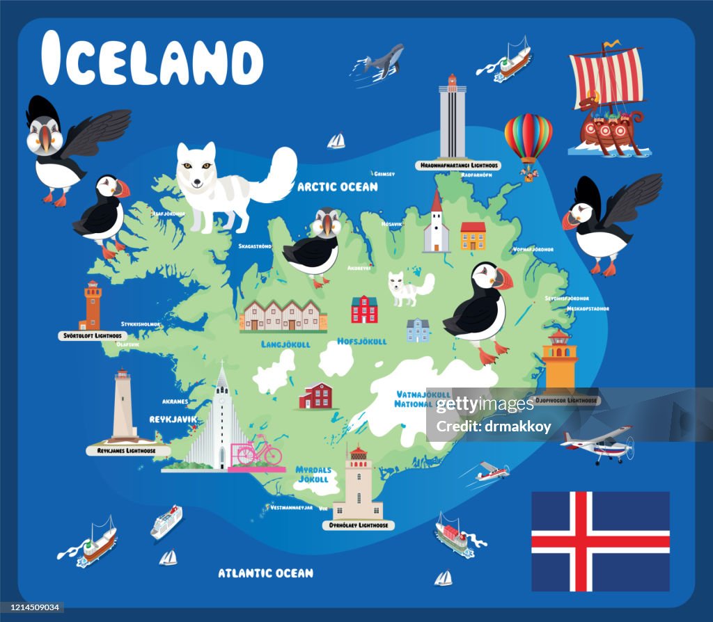 Island Reisekarte