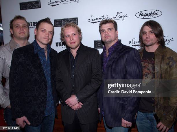 Doors Down during 3 Doors Down "Seventeen Days" Album Release Party at Crash Mansion in New York City, New York, United States.