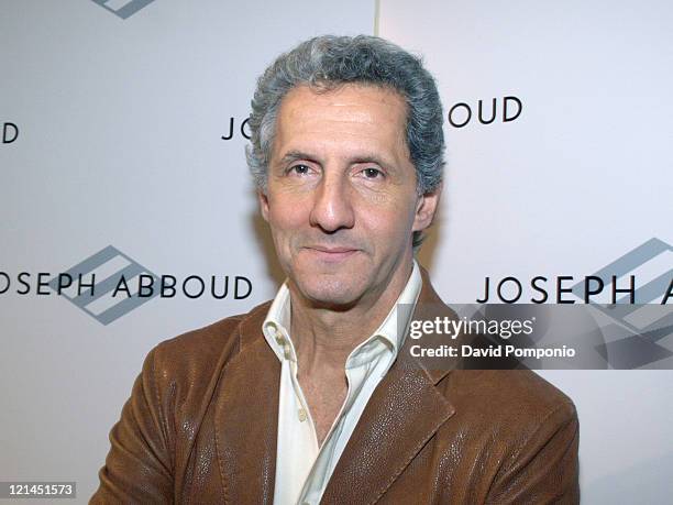 Joseph Abboud, designer during Olympus Fashion Week Fall 2005 - Joseph Abboud - Front Row and Backstage at Bryant Park in New York City, New York,...