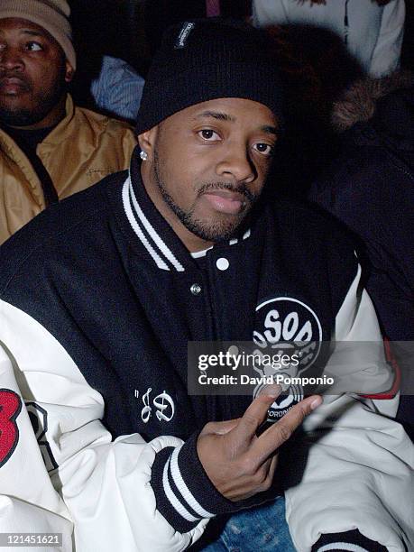 Jermaine Dupri during Olympus Fashion Week Fall 2005 - Joseph Abboud - Front Row and Backstage at Bryant Park in New York City, New York, United...