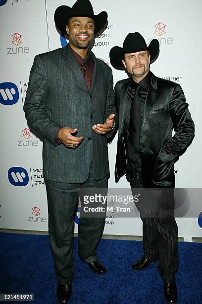 Cowboy Troy and John Rich of Big & Rich during 49th Annual GRAMMY Awards - Warner Music Group After Party at The Cathedral in Los Angeles,...