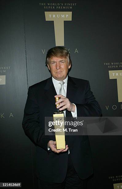 Donald Trump during Trump Vodka Launch Party - Arrivals at Les Deux in Hollywood, California, United States.