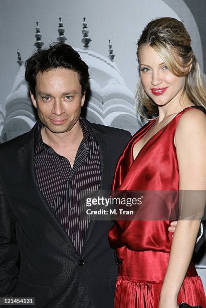 Chris Kattan and Sunshine Tutt during Giorgio Armani Celebrates 2007 Oscars with Exclusive Prive Show at Green Acres Estates in Beverly Hills,...