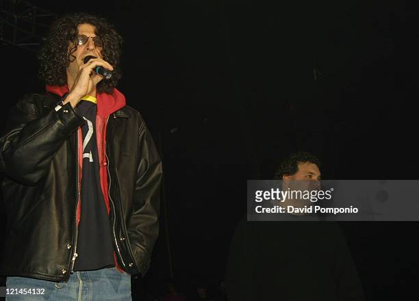 Howard Stern and Artie Lange during K-Rock Claus-Fest 2003 - Day Two at Hammerstein Ballroom in New York City, New York, United States.