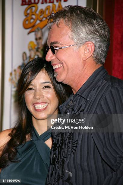 Billy Bob Thornton, Connie Angland during Inside arrivals for the "Bad News Bears' premiere at The Ziegfeld Theater in New York, New York, United...