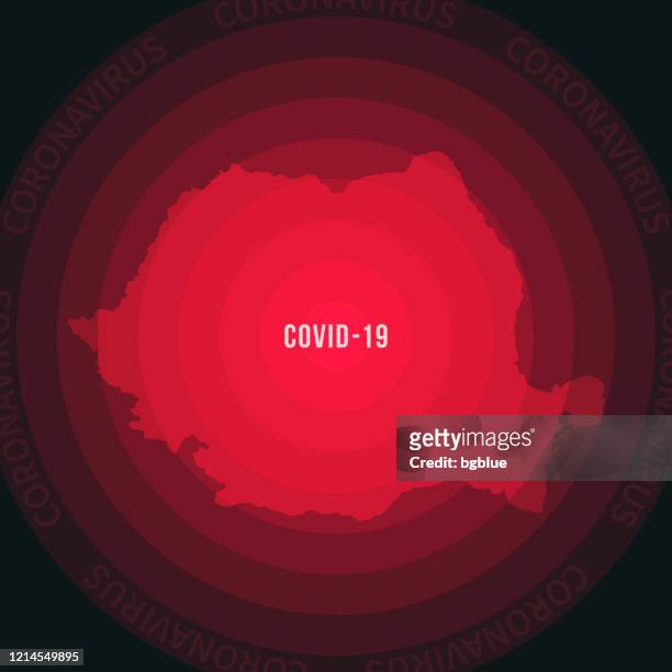 romania map with the spread of covid-19. coronavirus outbreak - bucharest stock illustrations