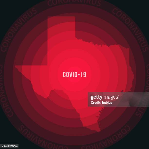 texas map with the spread of covid-19. coronavirus outbreak - houston map vector stock illustrations
