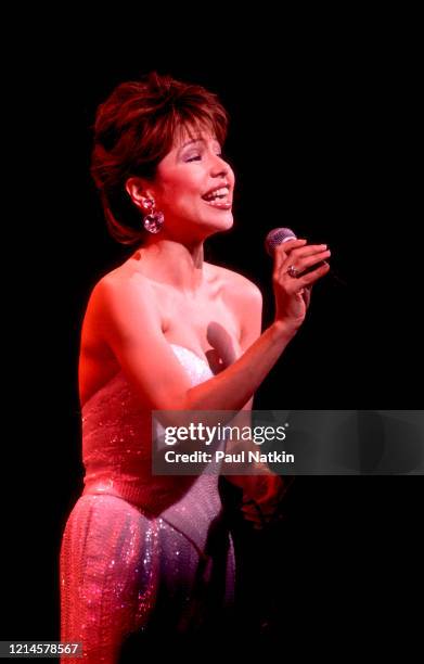 American actress and singer Pia Zadora performs onstage at the Holiday Star Theater, Merrillville, Indiana, October 2, 1986.