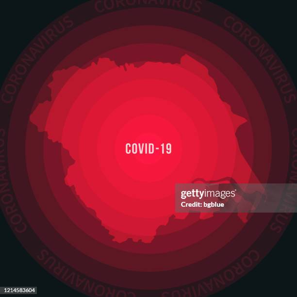 stockillustraties, clipart, cartoons en iconen met yorkshire en de humber kaart met de verspreiding van covid-19. coronavirus uitbraak - humber river