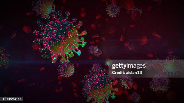 virus covid-19 white blood blood cell abstract concept afbeelding voor nieuws - rna virus stockfoto's en -beelden