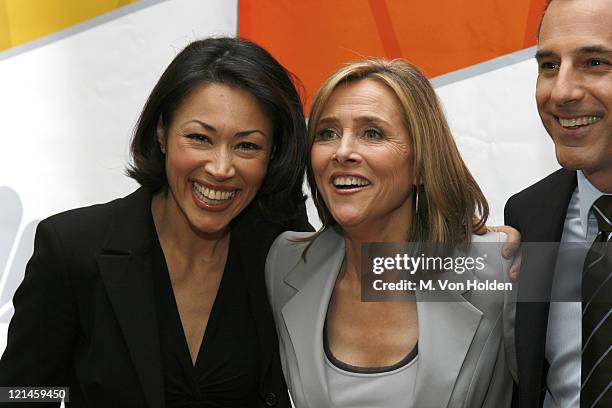 Ann Curry, Meredith Vieira and Matt Lauer during NBC 2006-2007 Primetime Preview at Radio City Music Hall in Manhattan, New York, United States.