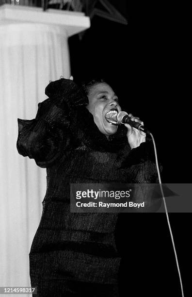 Singer Dee Dee Bridgewater performs at the DuSable Museum in Chicago, Illinois in December 1995.