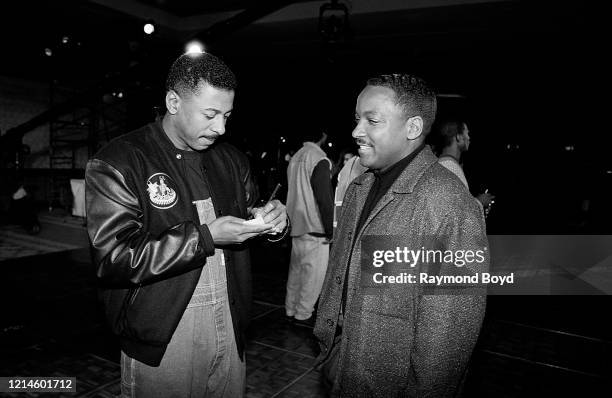 Actor, director, comedian and writer Robert Townsend and radio deejay, television and movie personality Donnie Simpson poses for photos at the Soul...