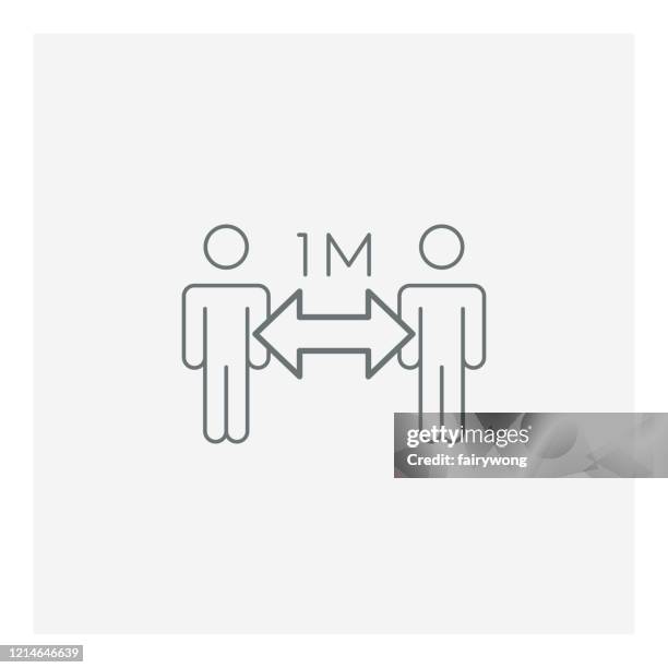 ilustraciones, imágenes clip art, dibujos animados e iconos de stock de icono de distancia social epidémica - distancia social