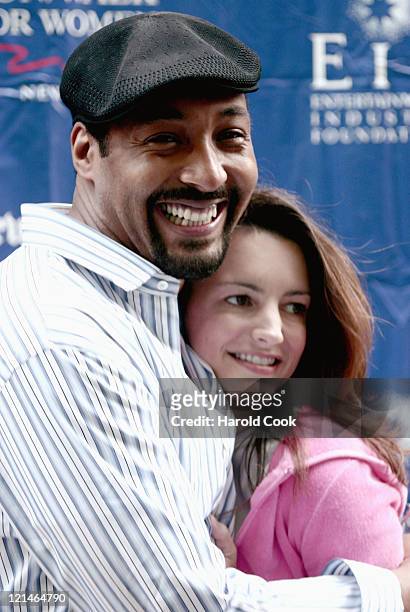 Jesse L. Martin and Kristin Davis during Entertainment Industry Foundation and Revlon Present the 7th Annual Run/Walk for Women - New York at Times...