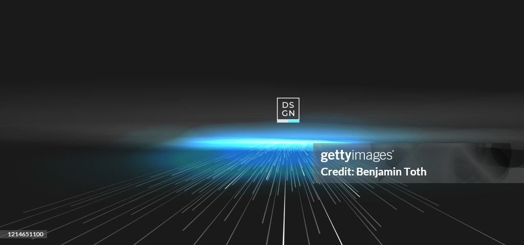 Abstract geometric centric motion pattern with dynamic lines background.