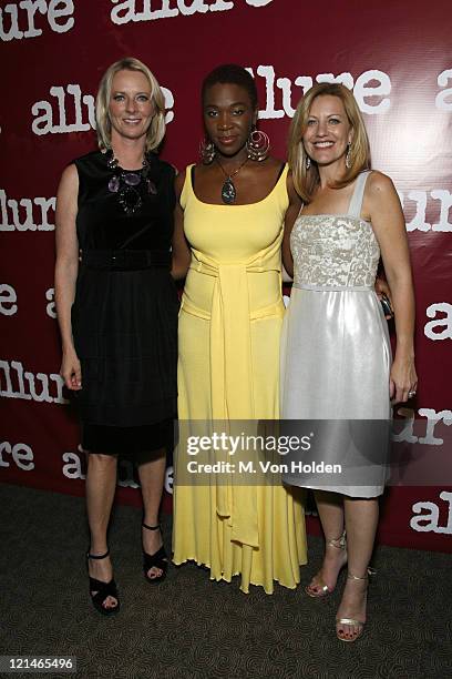 Linda Wells and India.Arie, and Nancy Berger Cardone, Allure Vice President/Publisher