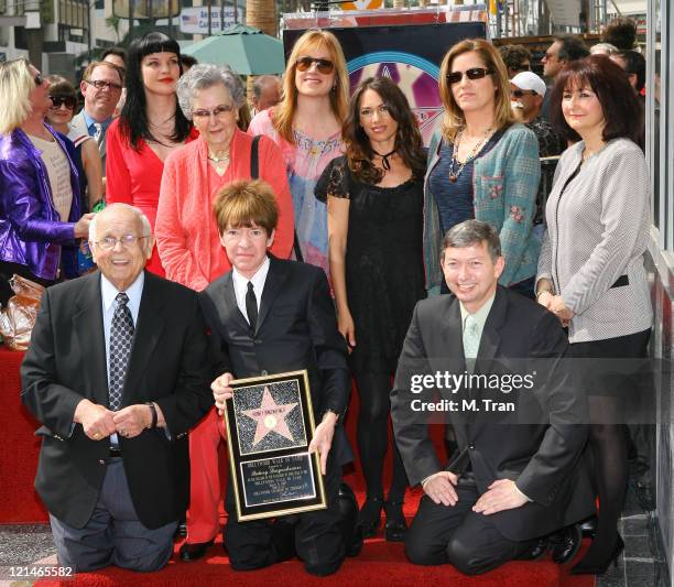 Johnny Grant, Honorary Mayor of Hollywood, Rodney Bigenheimer and Leron Gubler with Pauley Perrette, the Bangles, and members of the Bigenheimer...