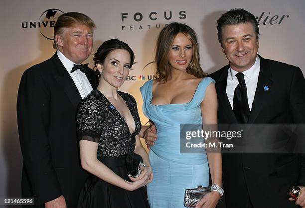 Donald Trump, Tina Fey, Melania Trump and Alec Baldwin