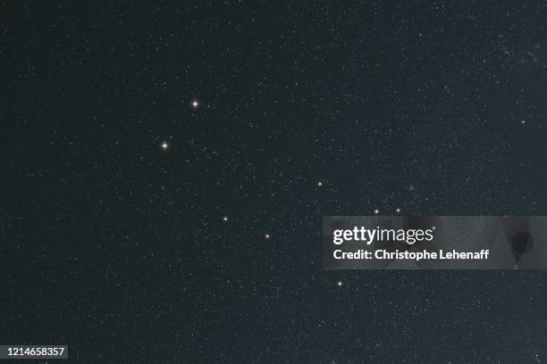 constellation of gemini seen with the naked eye - castor foto e immagini stock