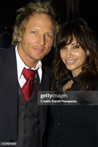 Matt Sorum of Velvet Revolver and Gina Gershon during Velvet Revolver After Party - May 26, 2004 at Hotel Gansevoort Rooftop in New York City, New...